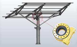태양열 추적기 시스템을위한 SE 시리즈 웜 기어 슬루핑 드라이브